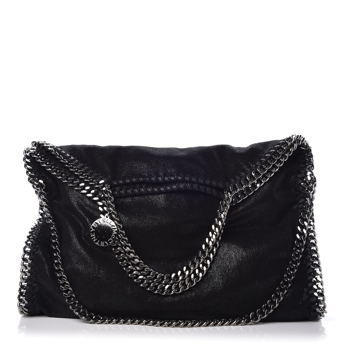Shaggy Deer Falabella Fold Over Tote Black