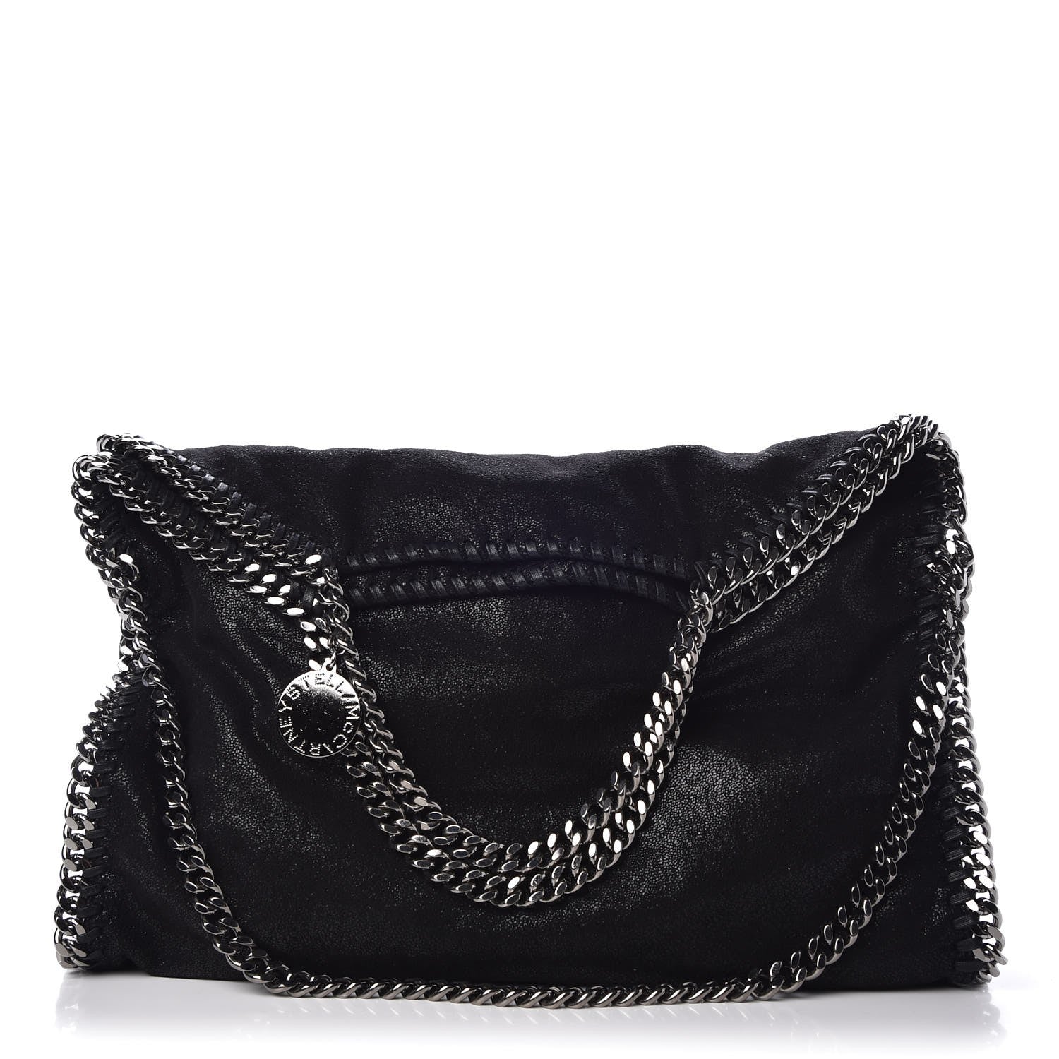 Stella McCartney Shaggy Deer Falabella Fold Over Tote Black 1 of 7