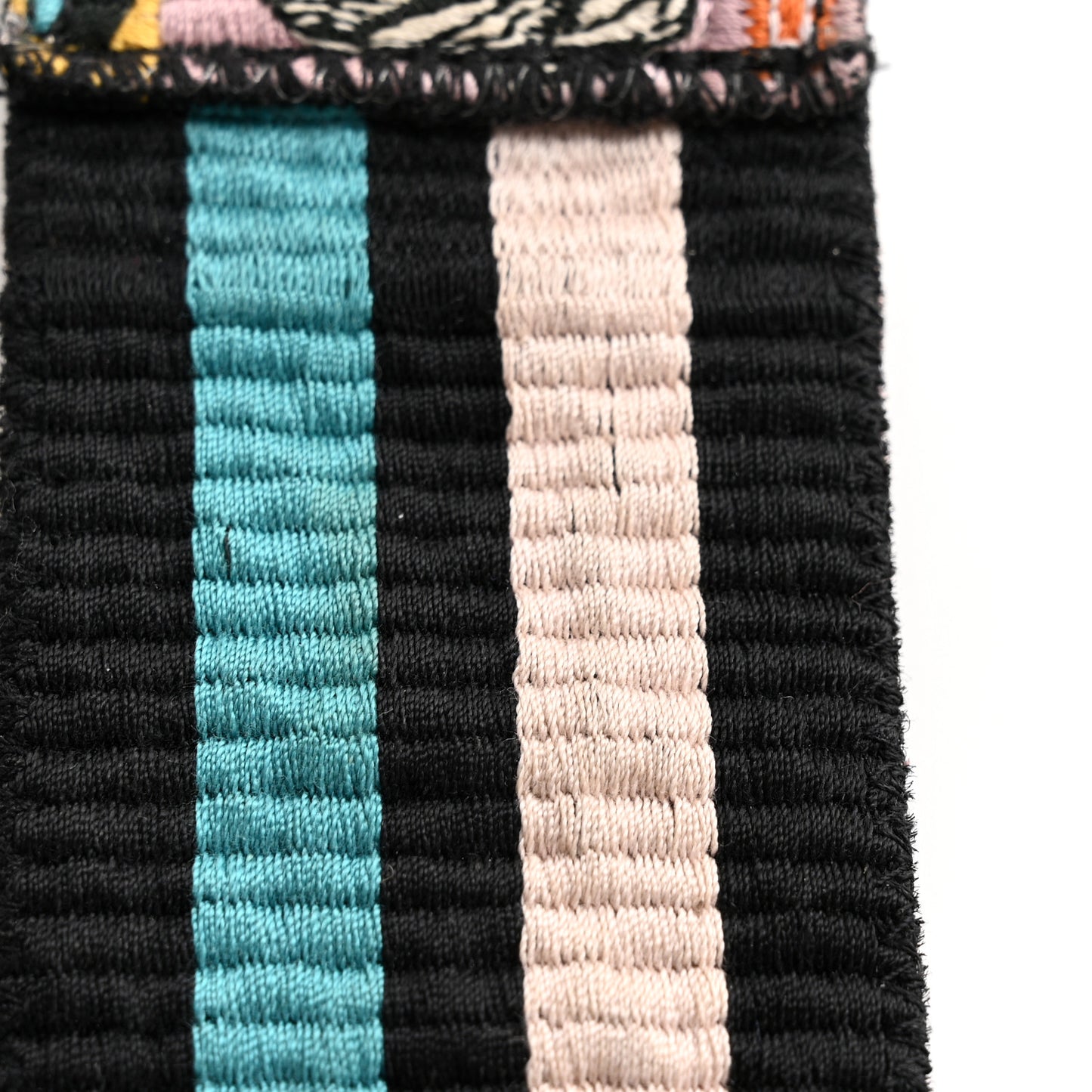Canvas Counting Rockstud Guitar Strap Multicolor