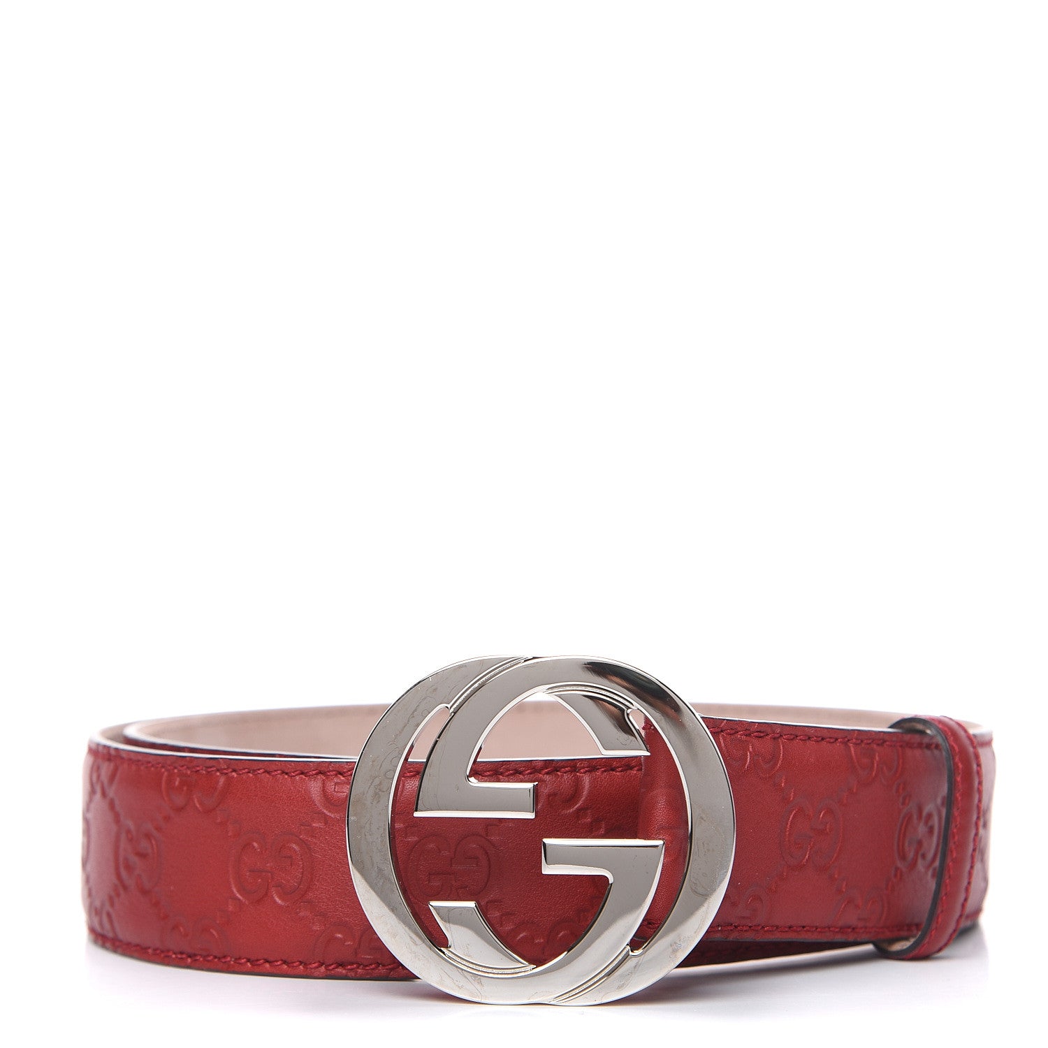 Gucci Guccissima Interlocking G 40mm Belt 95 38 Red 1 of 7