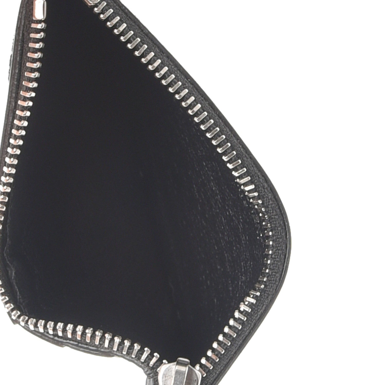Saint Laurent Calfskin Moujik Patch Fragments Zip Pouch Card Holder Black 5 of 11