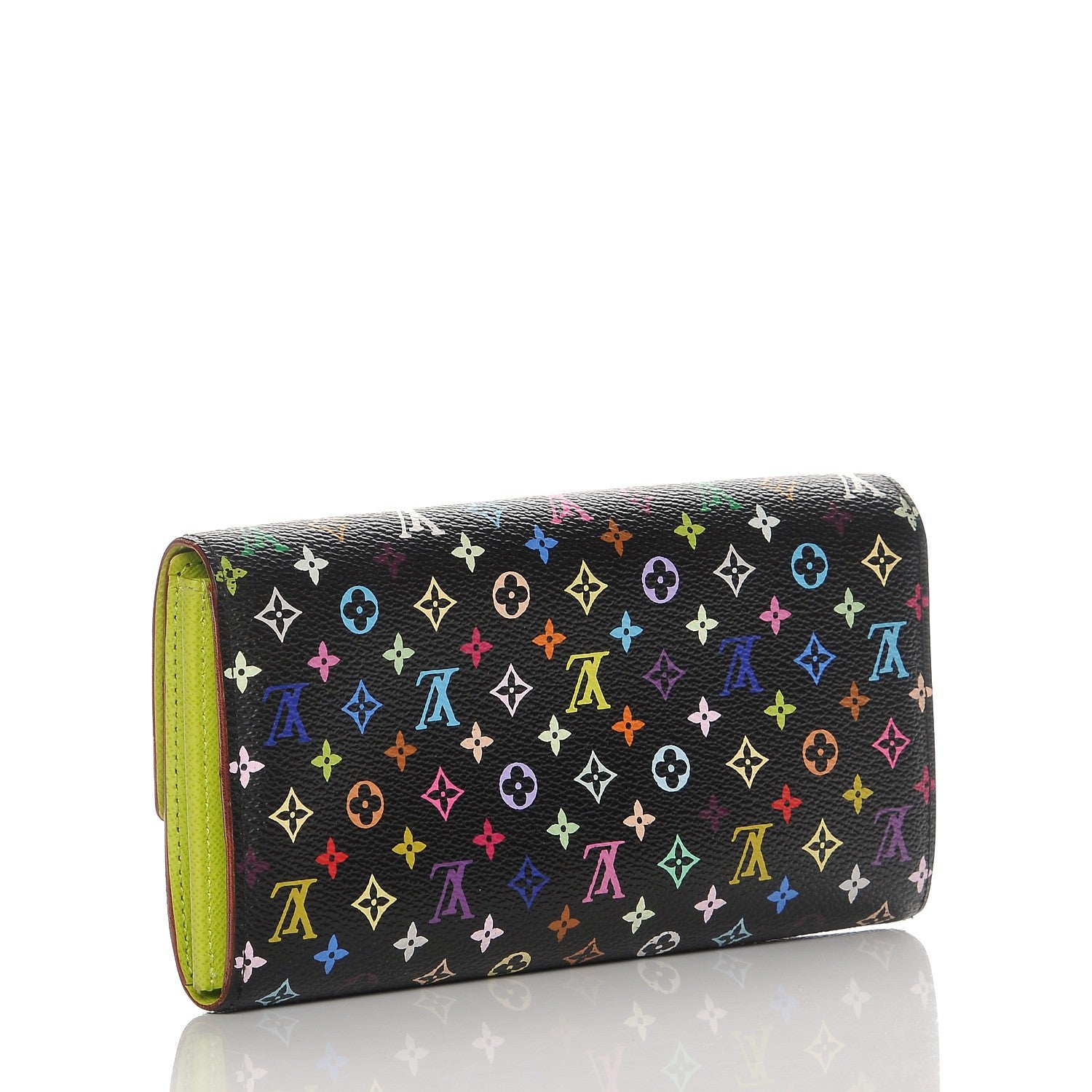 Louis Vuitton Monogram Multicolor Sarah Wallet Black Pistache 3 of 8