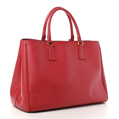 Prada Saffiano Lux Large Tote Fuoco 3 of 19