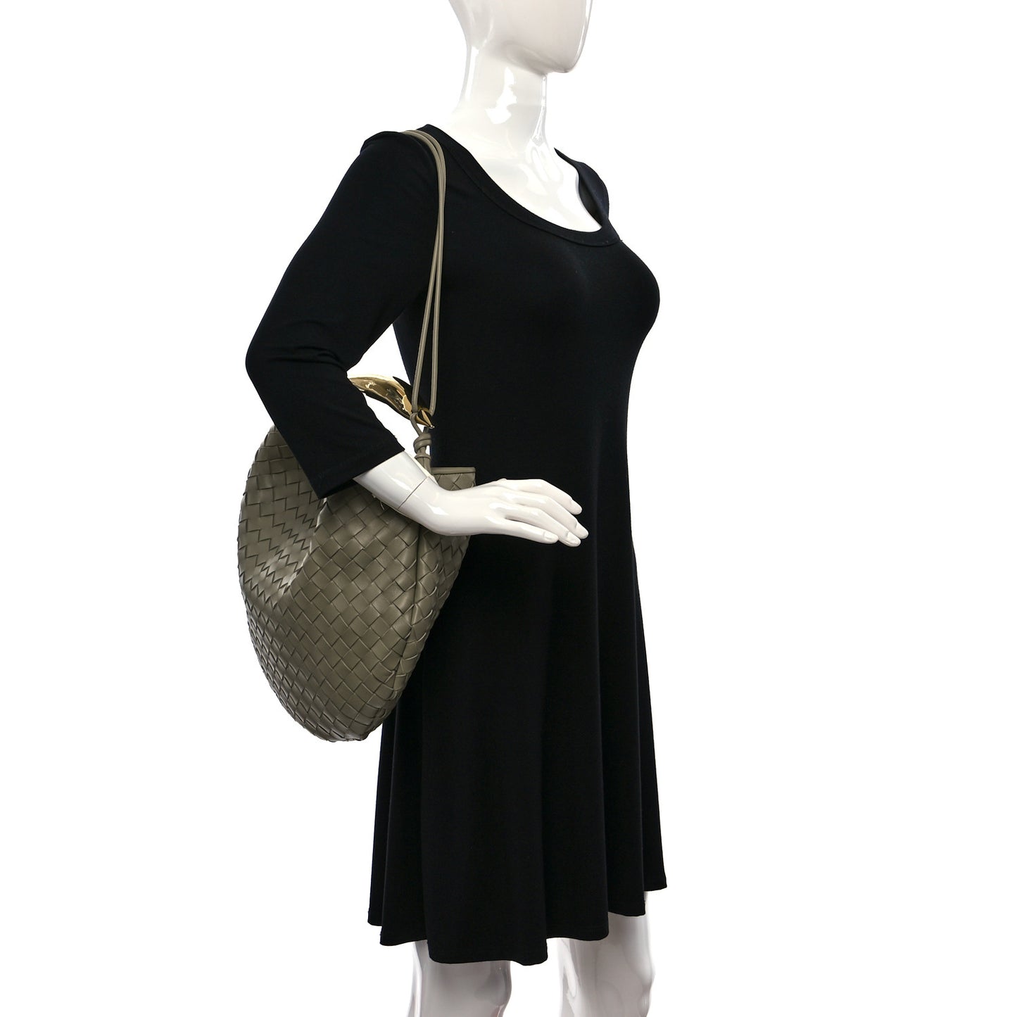 Nappa Intrecciato Medium Sardine Bag Travertine