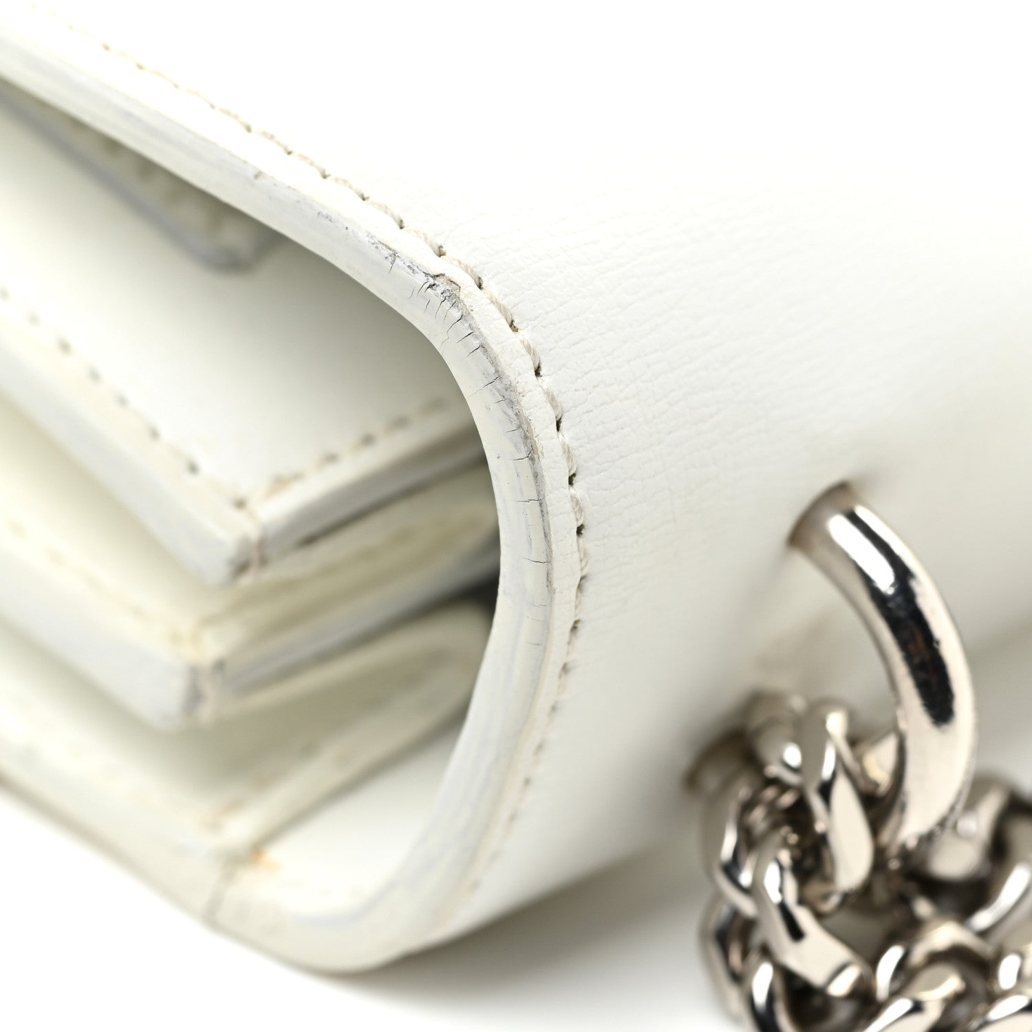 Saint Laurent Calfskin Medium Monogram Sunset White 29 of 29