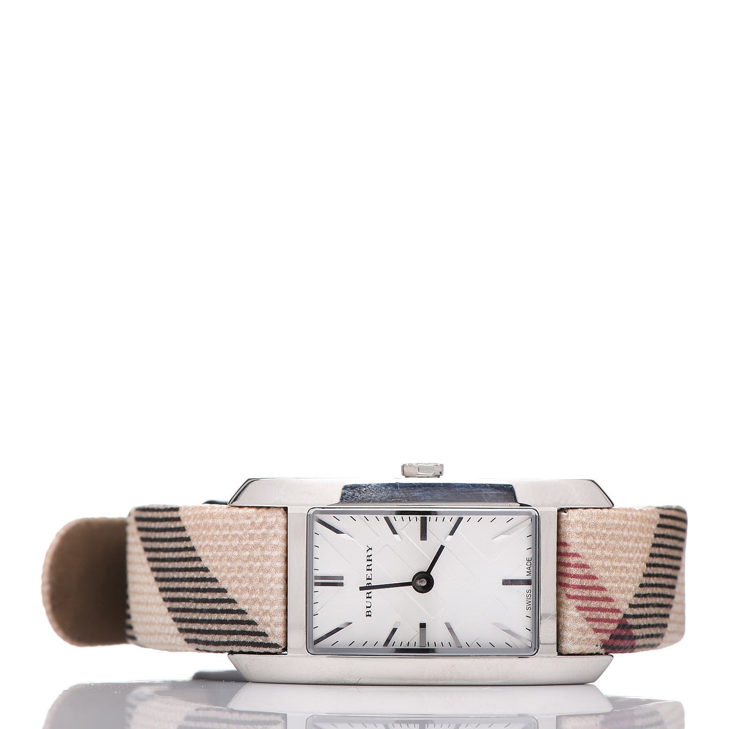 Stainless Steel Calfskin 20mm Heritage Nova Check Quartz Watch BU9503