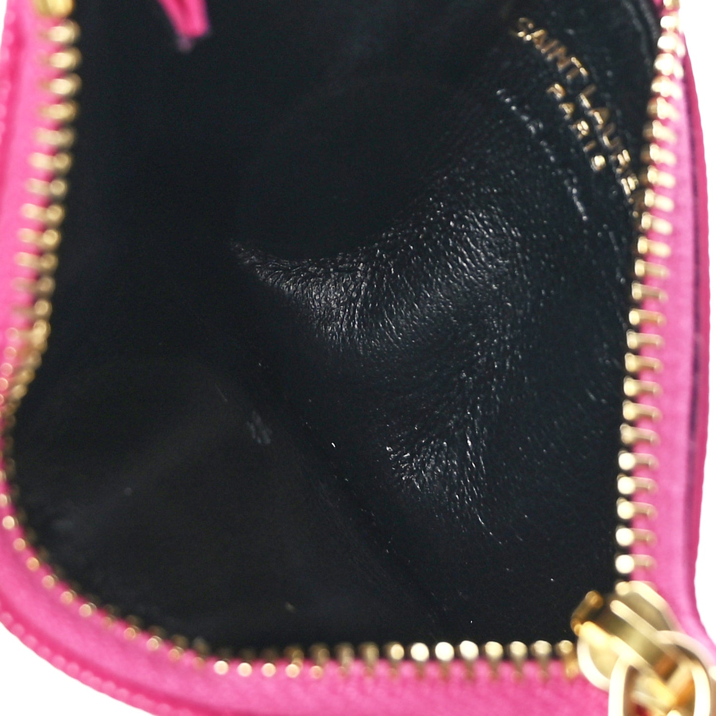 Grain De Poudre Matelasse Chevron Monogram Fragments Zippered Card Case Fresh Fuxia