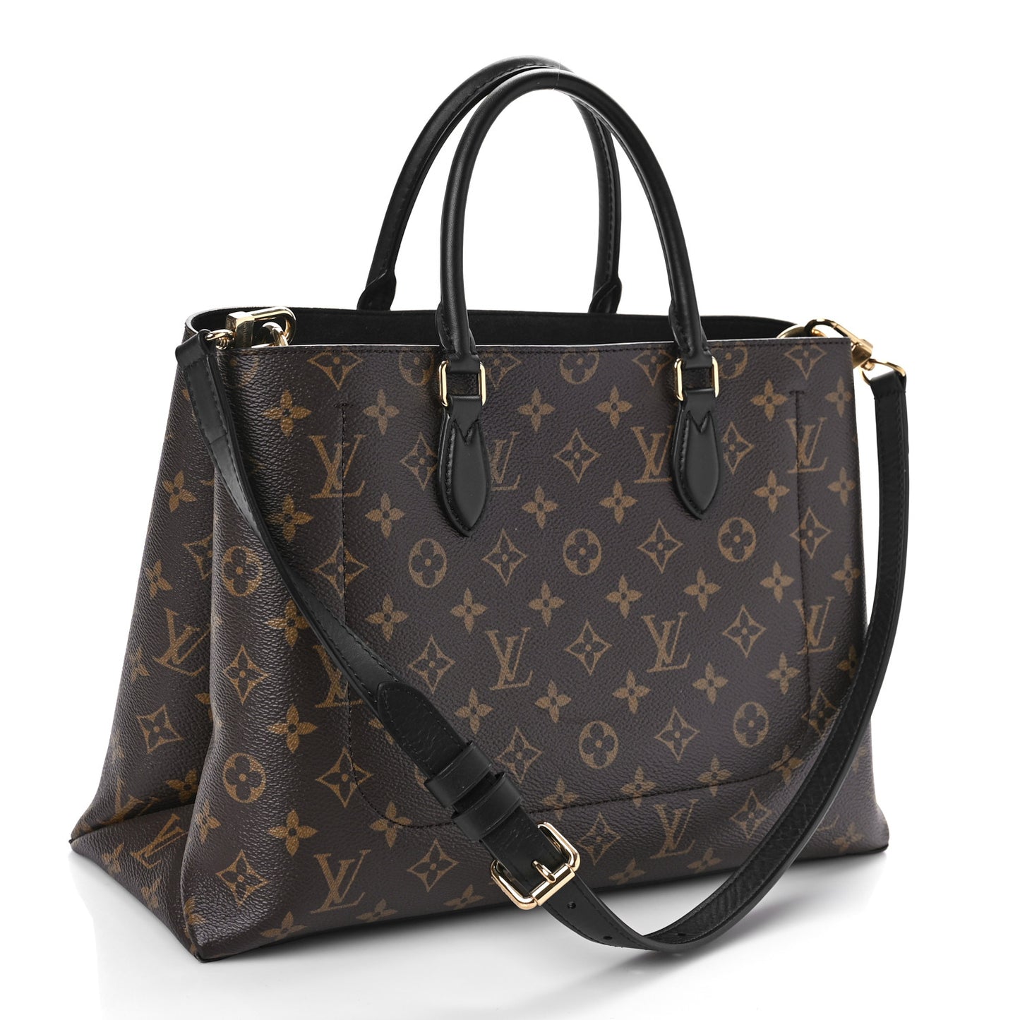 Monogram Flower Tote Black