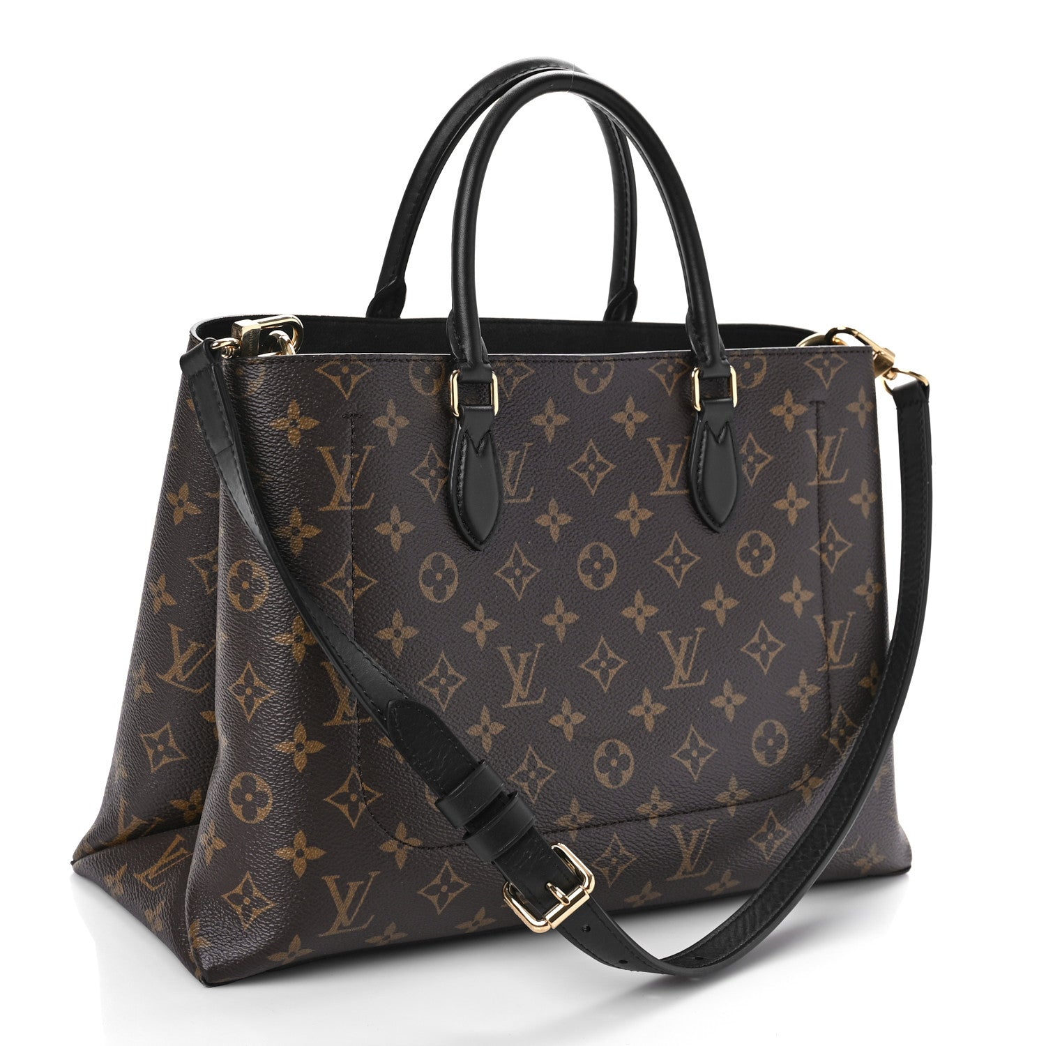Louis Vuitton Monogram Flower Tote Black 3 of 8