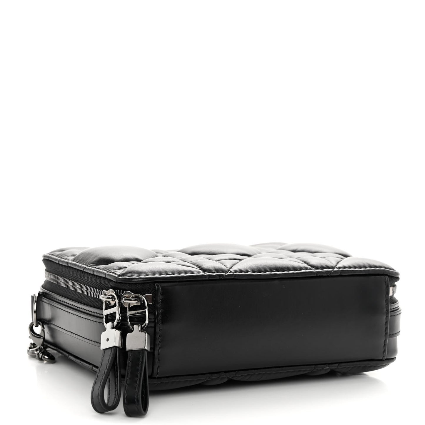 Calfskin Macrocannage Caro Box Bag Black
