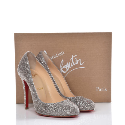 Christian Louboutin Glitter Givre Fifille 100 Pumps 37.5 Perle 9 of 9