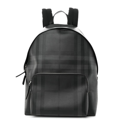 Burberry PVC Check Abbeydale Simple Backpack Black Grey 1 of 12