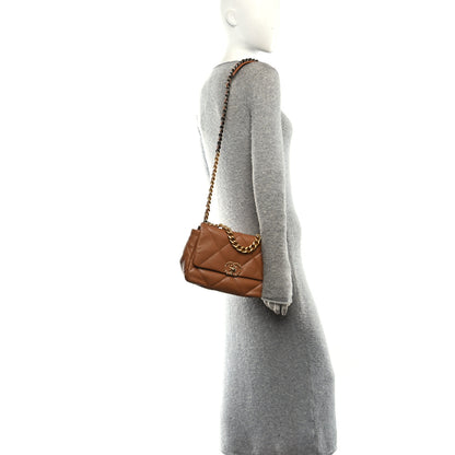 Chanel Lambskin Quilted Medium Chanel 19 Flap Brown 2 of 11