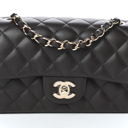 Chanel Lambskin Quilted Mini Rectangular Flap Dark Brown 9 of 11