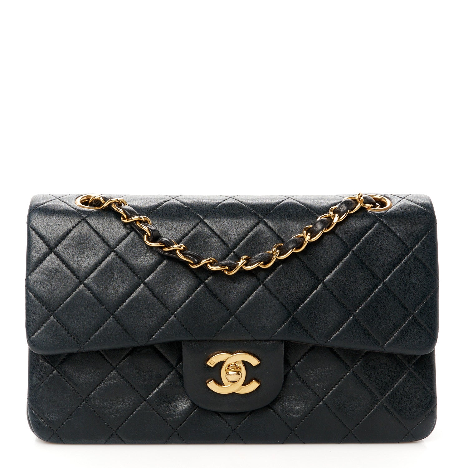 Chanel Lambskin Quilted Small Double Flap Black 1 of 14
