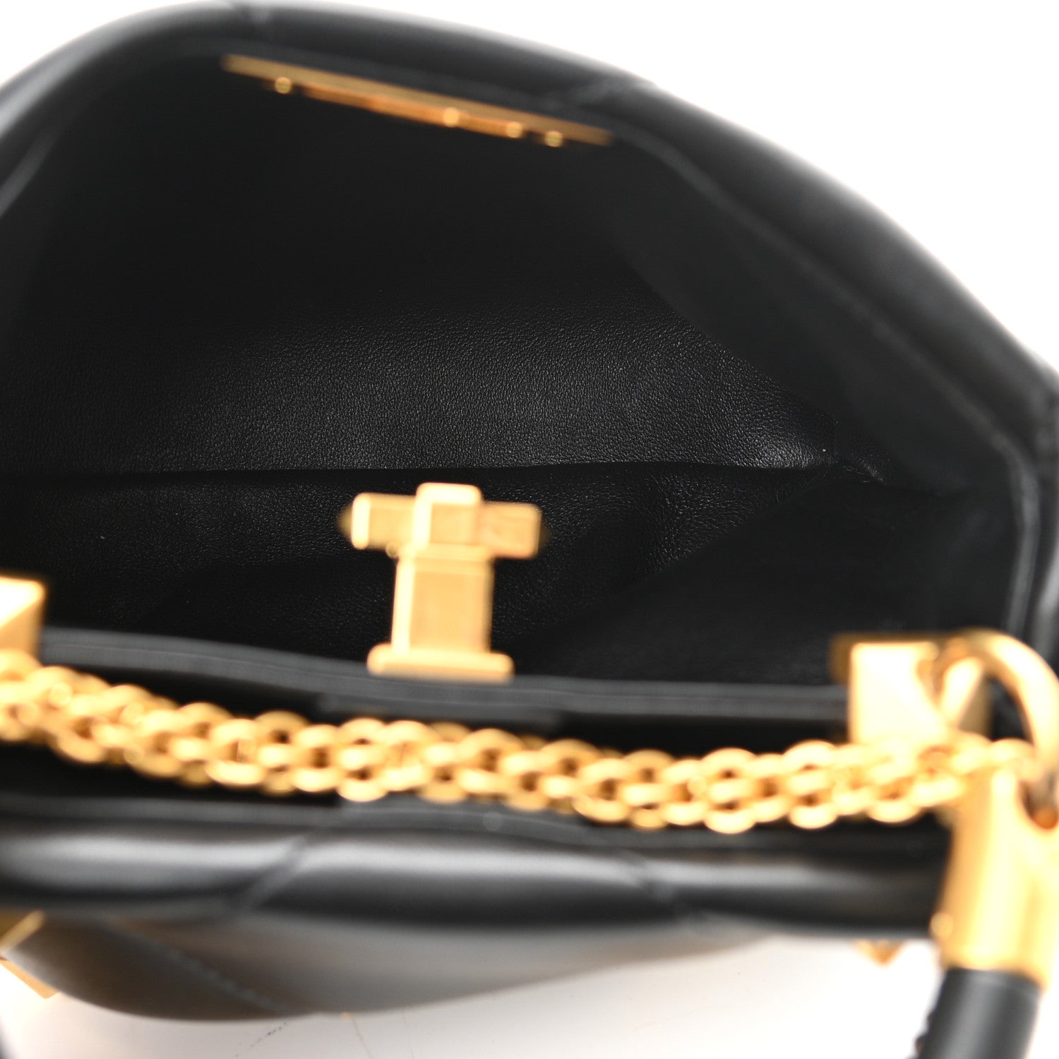 Valentino Garavani Nappa Small Roman Stud The Handle Bag Black 5 of 9