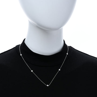 Roberto Coin 18K White Gold Diamond .25ctw Diamonds by the Inch Five Station Necklace 2 of 5