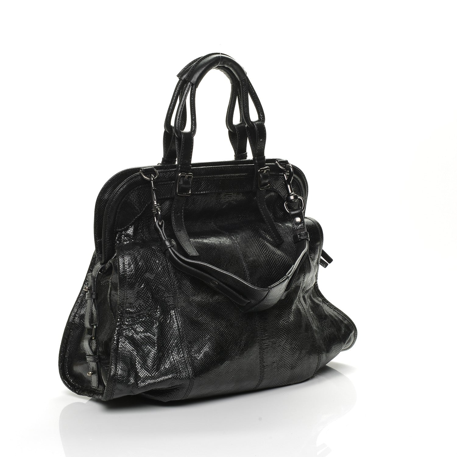Givenchy Lizard Postino Frame Bag Black 3 of 6