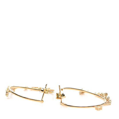 Suzanne Kalan 18K Yellow Gold Diamond Baguette Charm Hoop Earrings 3 of 4