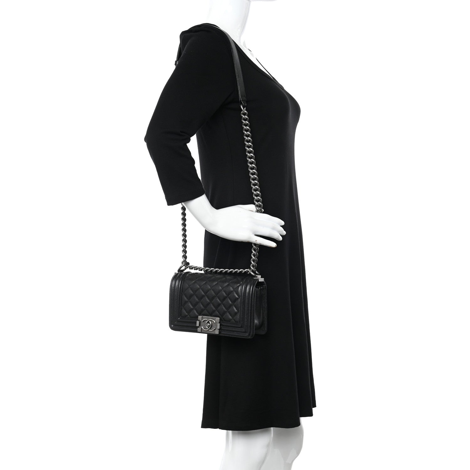 Chanel Caviar Quilted Small Boy Flap Black 2 of 11