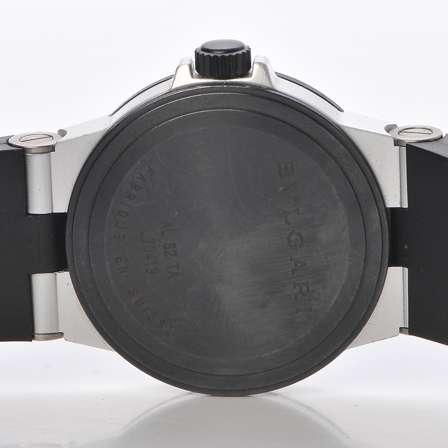 Bulgari Aluminum Rubber 32mm Diagono Quartz Watch 5 of 7