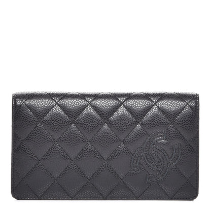 Chanel Caviar CC Yen Wallet Black 1 of 8