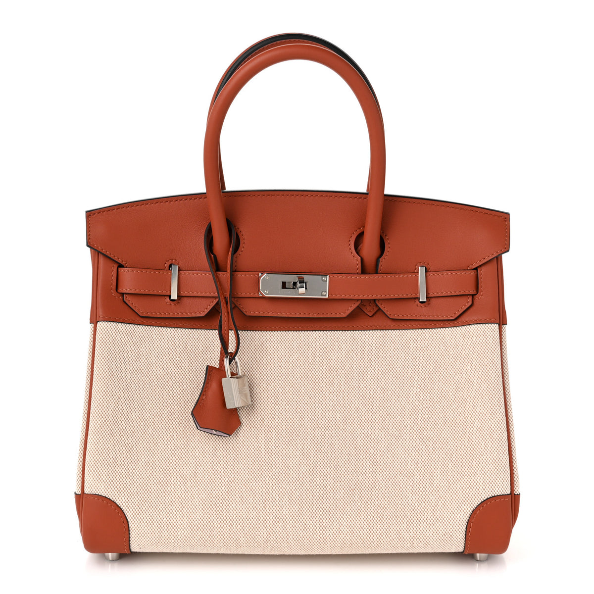 Hermes Toile Swift Verso Birkin 30 Cuivre Mauve Pale 1 of 11