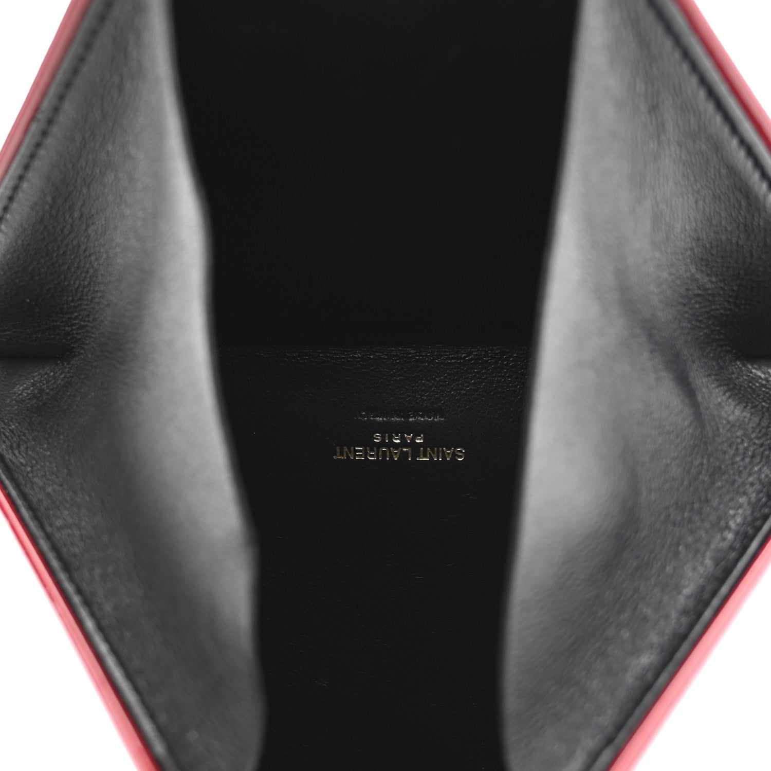 Saint Laurent Patent Pyramid Clutch Rouge 5 of 7