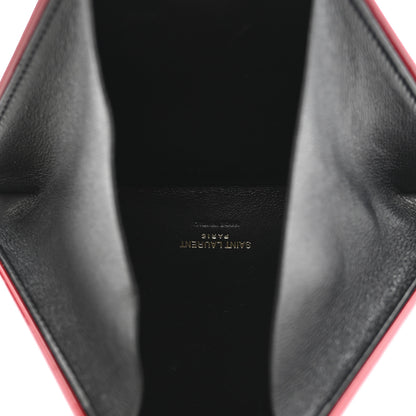 Saint Laurent Patent Pyramid Clutch Rouge 5 of 7