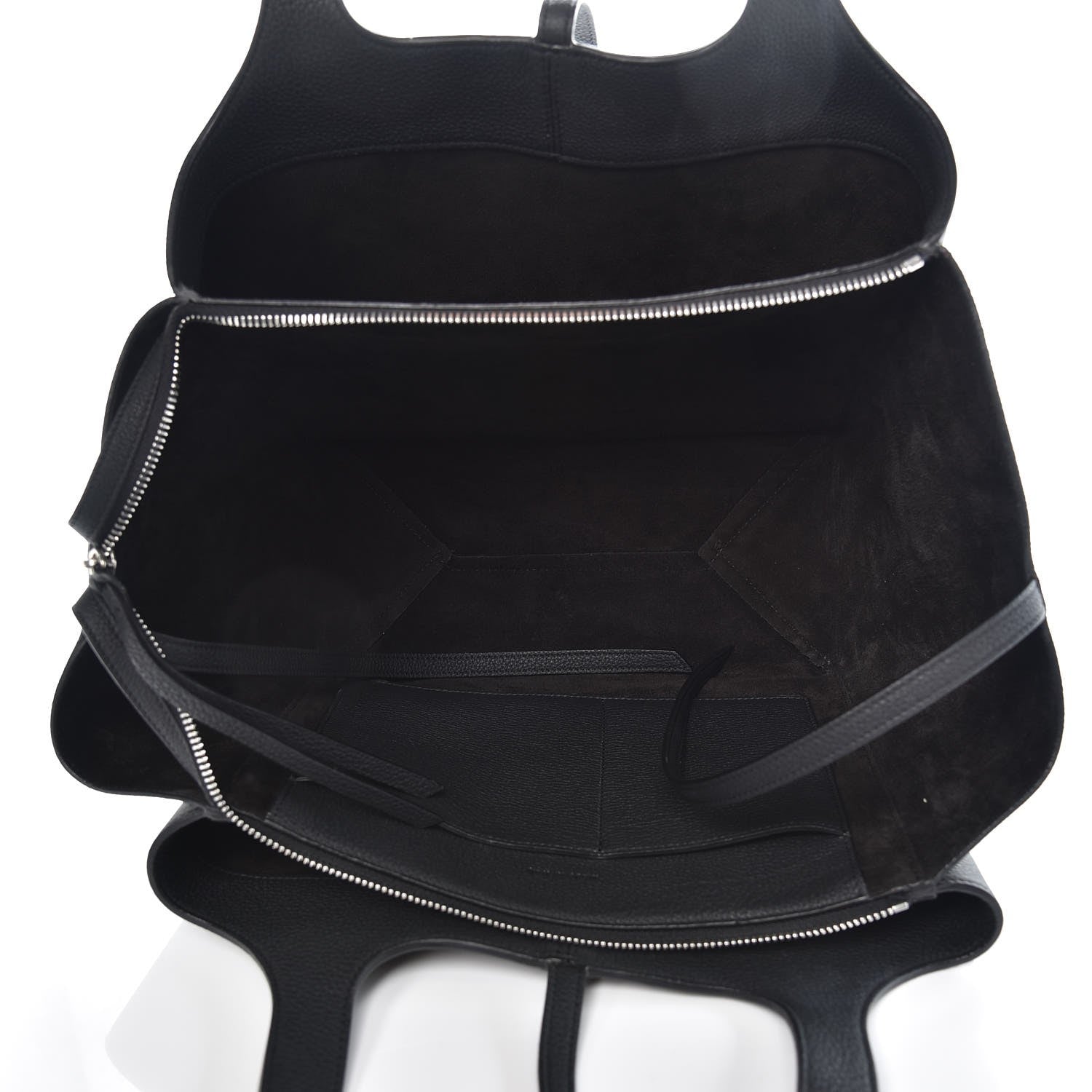 Celine Baby Grained Calfskin Medium Tri-Fold Bag Black 5 of 8