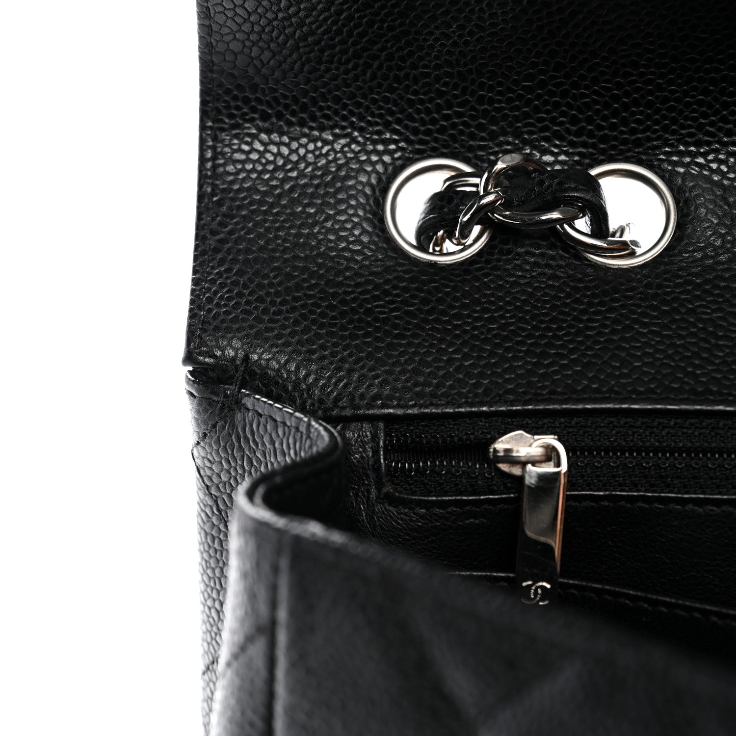 Chanel Caviar Quilted Jumbo Single Flap Black 12 of 12
