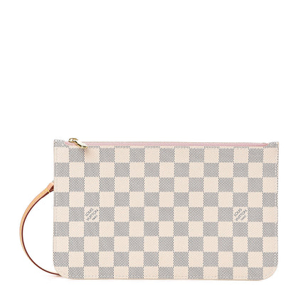 Louis Vuitton Damier Azur Neverfull MM GM Pochette Rose Ballerine 1 of 8