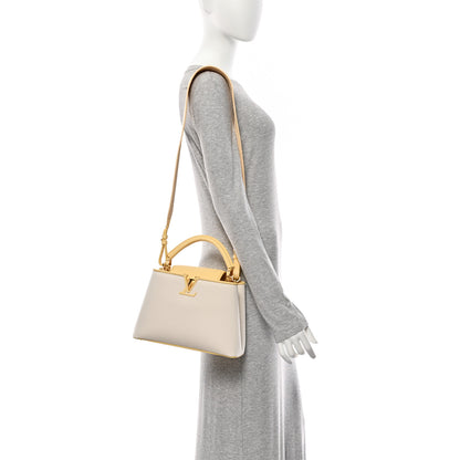 Louis Vuitton Canvas Taurillon Capucines BB Plume Yellow 2 of 9