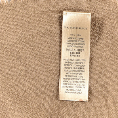 Burberry Merino Wool House Check Square Scarf Brown 4 of 4