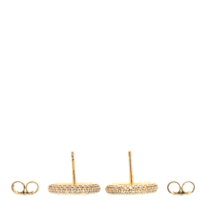 Louis Vuitton Metal Crystal Louise By Night Earrings Gold 3 of 4