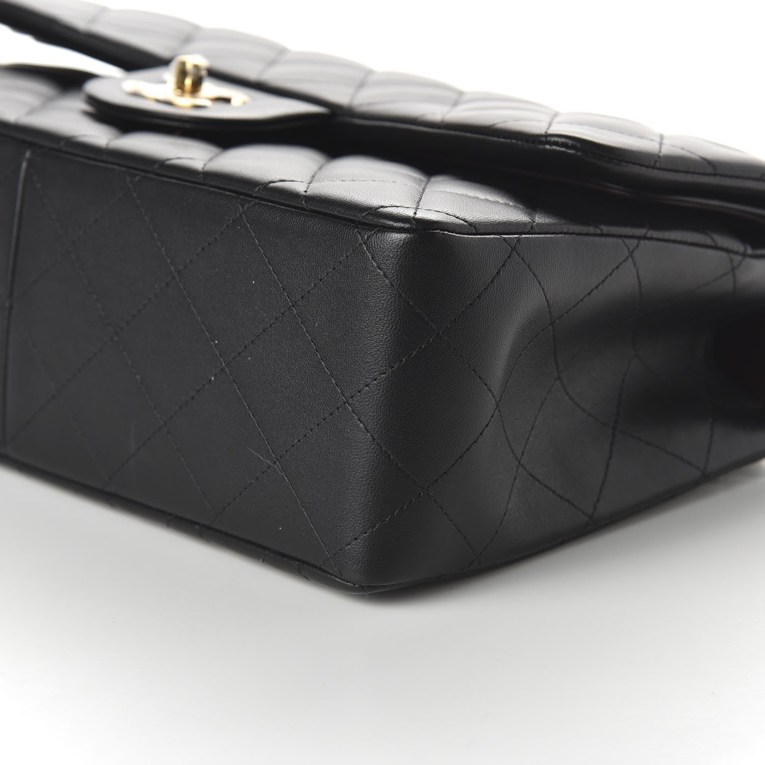 Chanel Lambskin Quilted Jumbo Double Flap Black 7 of 12