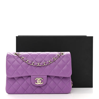 Chanel Lambskin Quilted Small Double Flap Purple 9 of 9