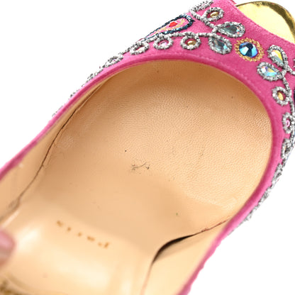 Christian Louboutin Crystal Suede Bollywoody 150 Pumps 40 Hot Pink 8 of 12