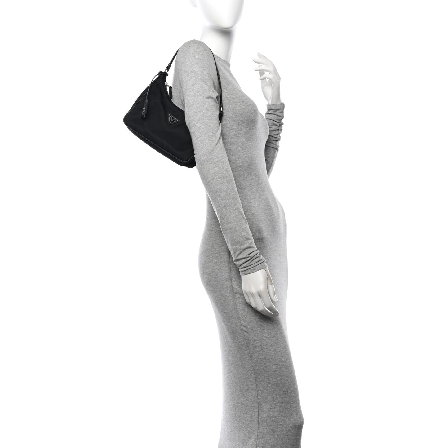 Tessuto Nylon Saffiano Mini Re-Edition 2005 Bag Black