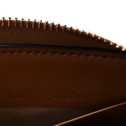 Gucci Calfskin Matelasse GG Marmont Zip Around Wallet Brown 7 of 7