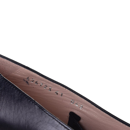 Gucci Malaga Kid Deva Horsebit Chain Embellished Pumps 41 Black 8 of 9