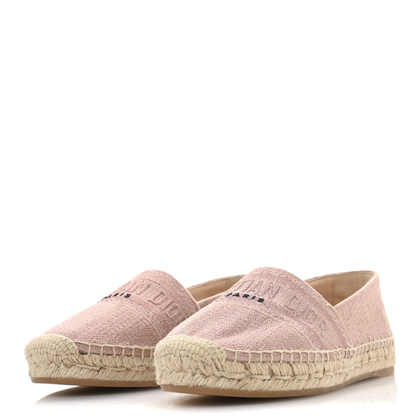Metallic Cotton Embroidered Granville Espadrille 37 Rose