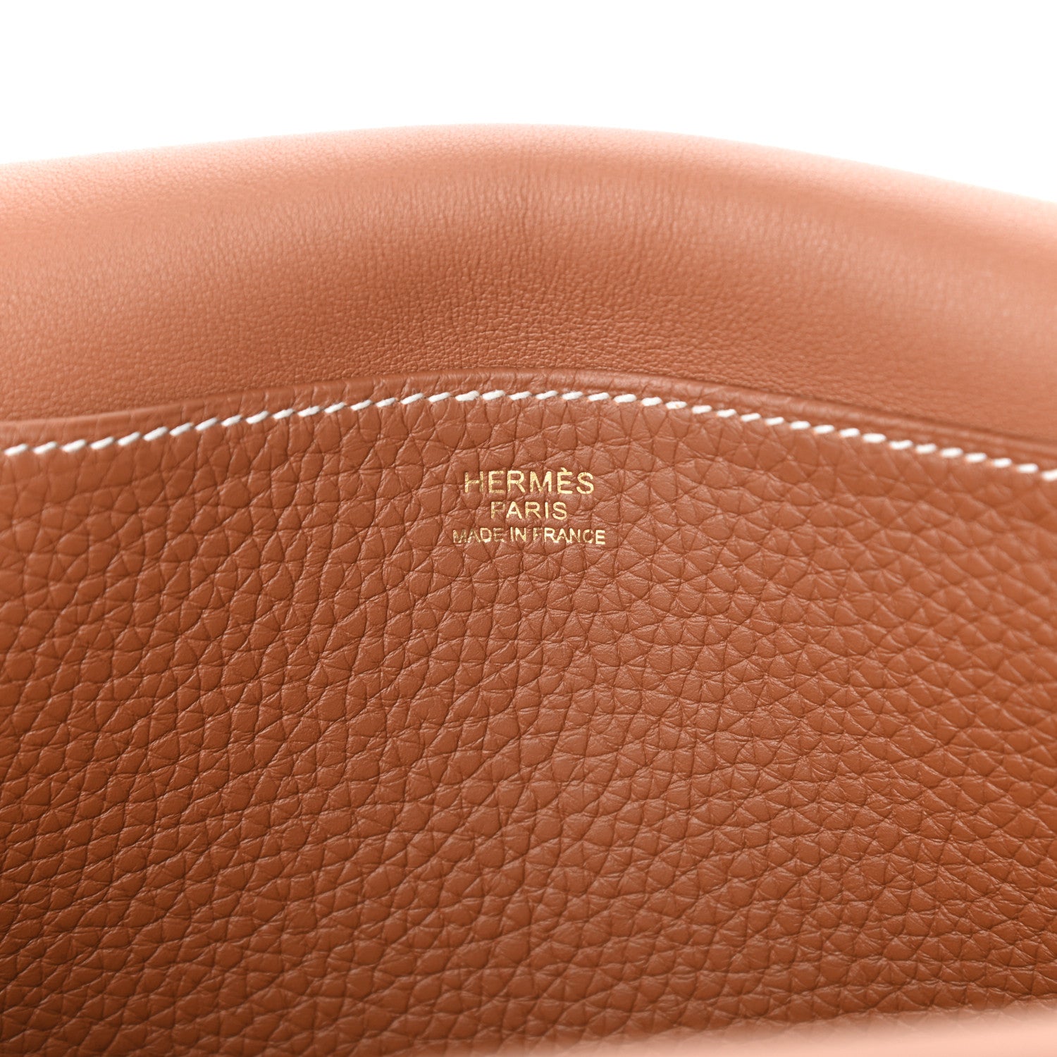 Hermes Taurillon Clemence Halzan 31 Gold 6 of 9