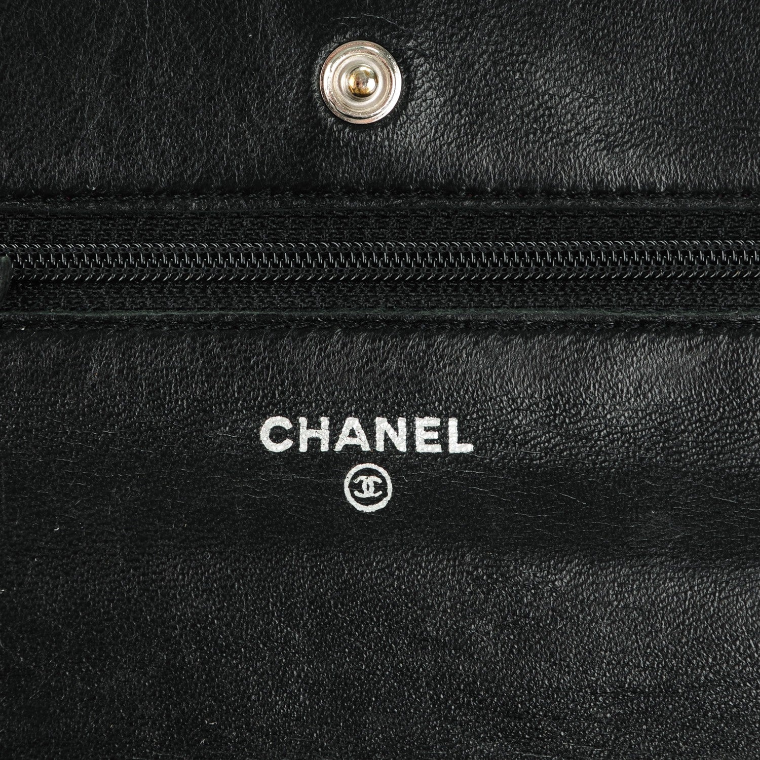 Chanel Lambskin Quilted Wallet On Chain WOC Black 6 of 8
