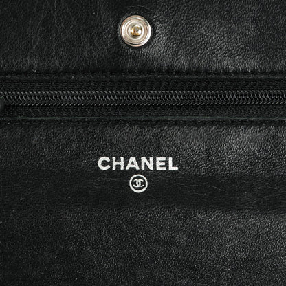 Chanel Lambskin Quilted Wallet On Chain WOC Black 6 of 8