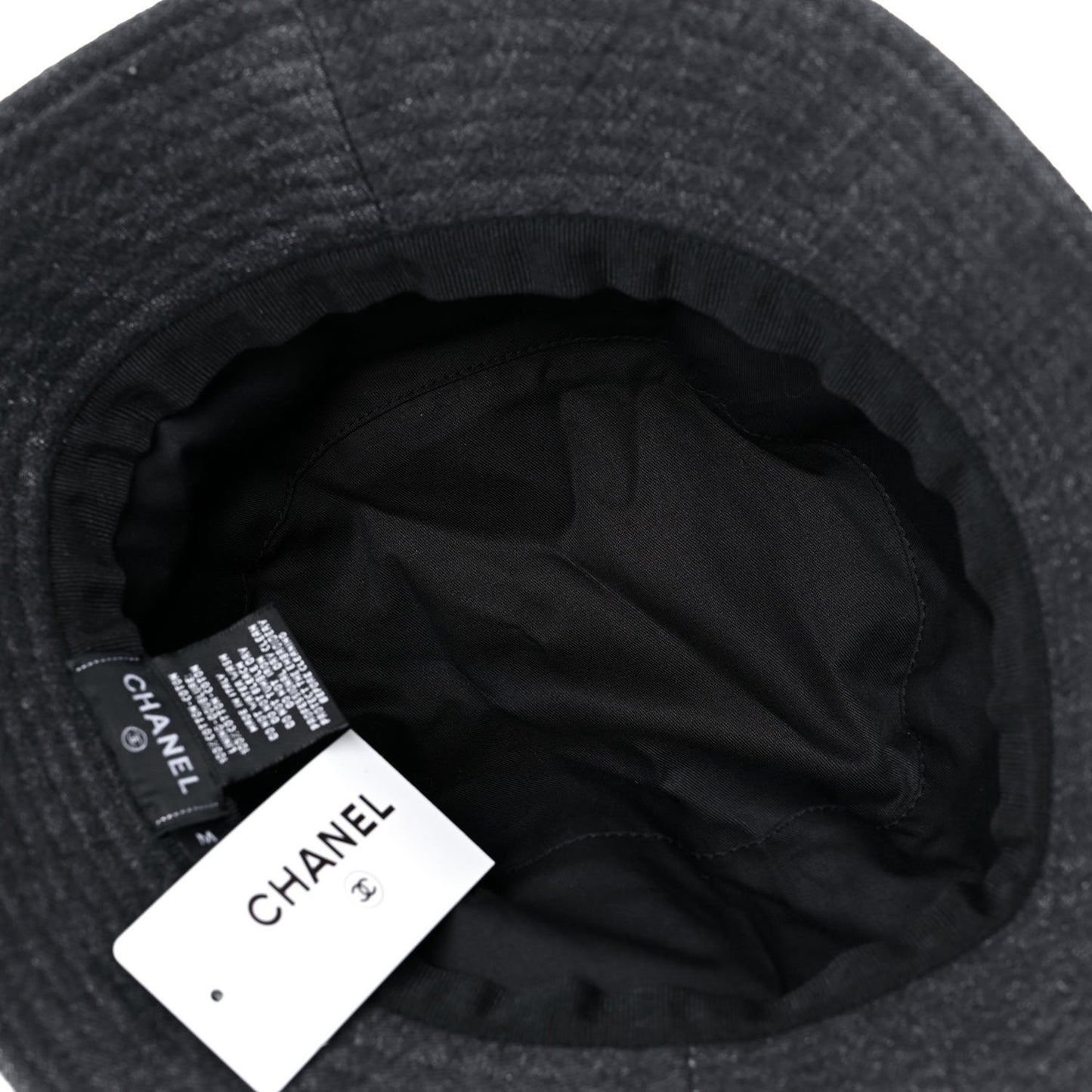 Fabric Logo Bucket Hat M Black