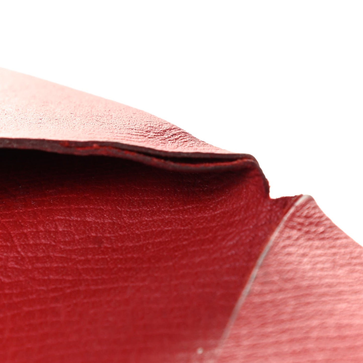Epsom Calvi Card Case Rouge Garance