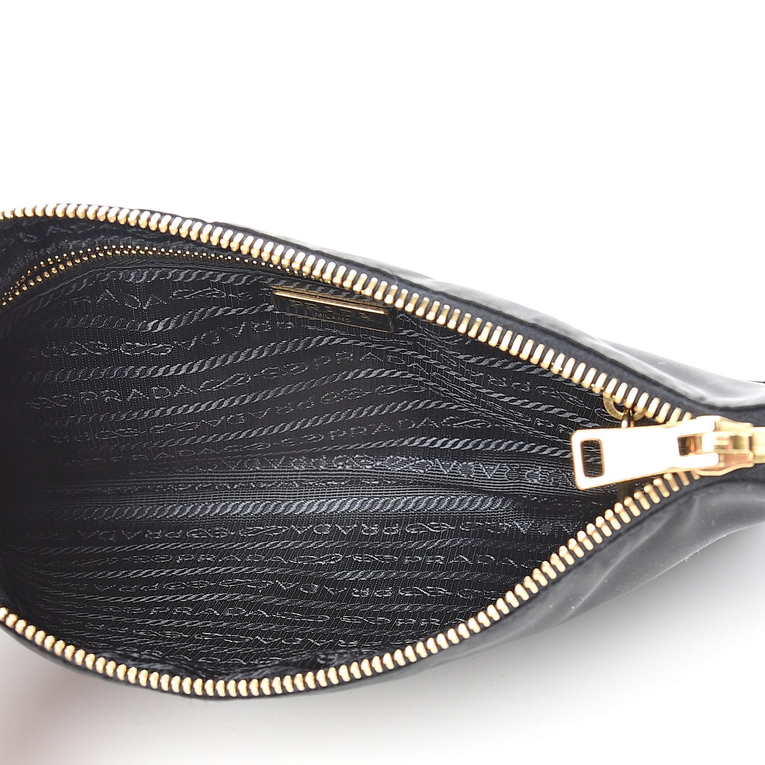 Prada Tessuto Nylon Pochette Bag Black 4 of 10