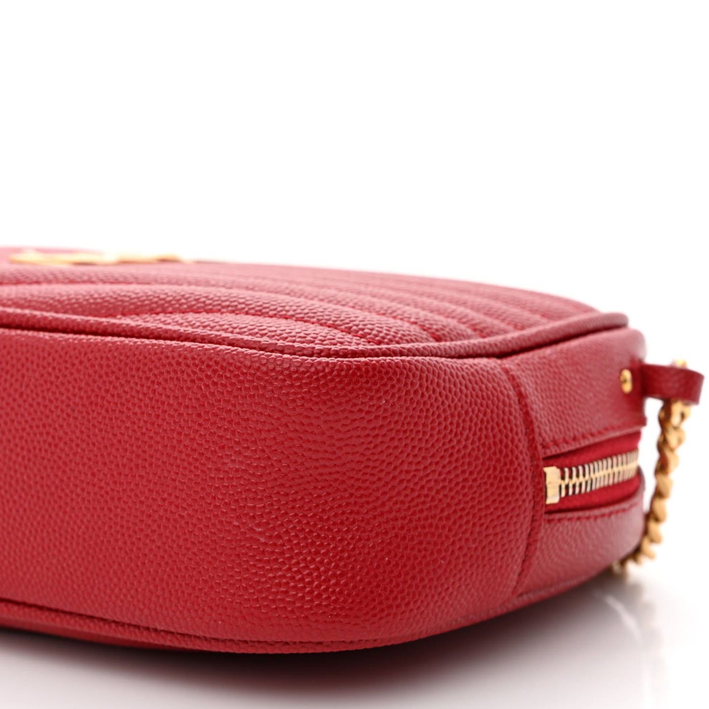 Grain De Poudre Matelasse Monogram Mini Lou Camera Bag Opyum Red