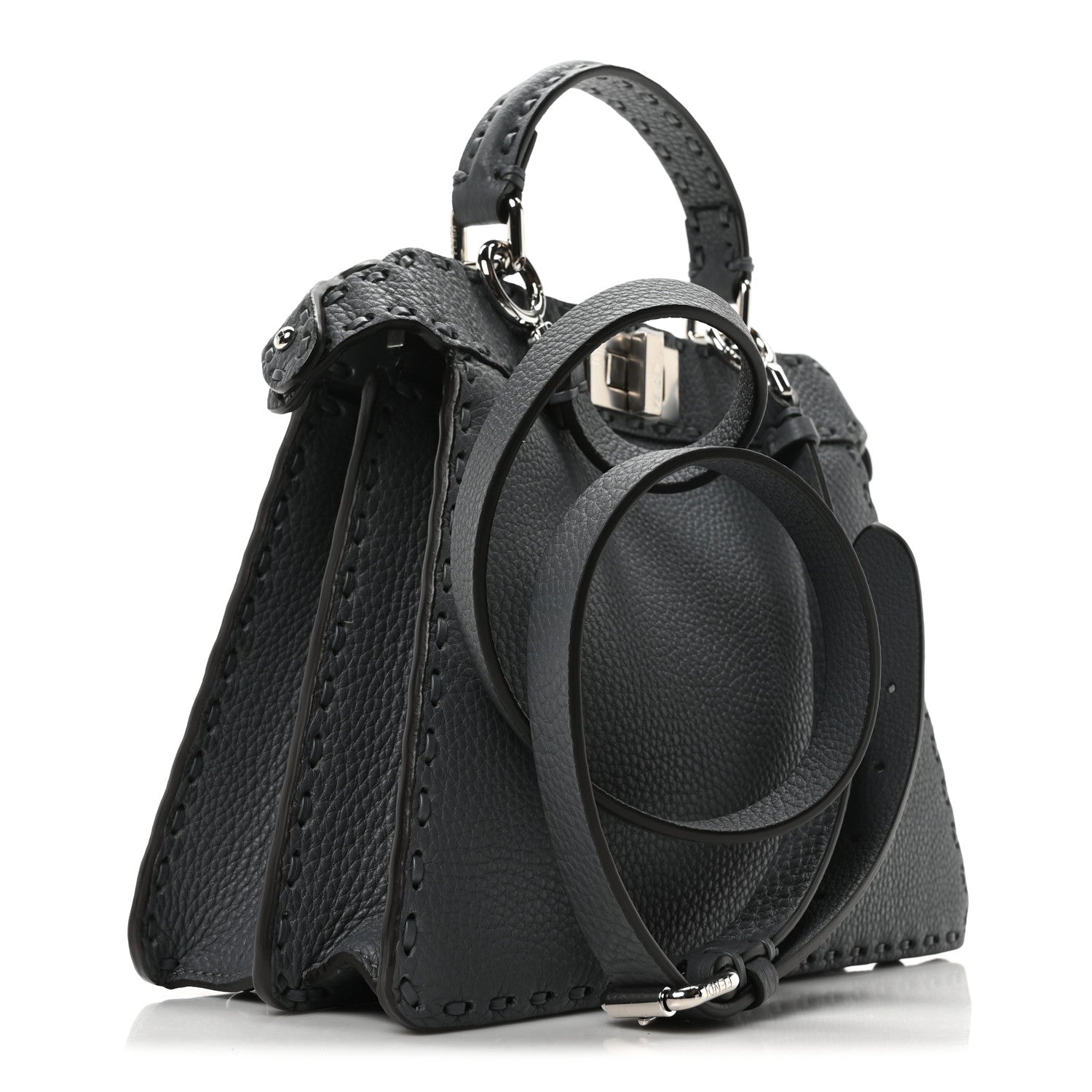 Fendi Cuoio Romano Selleria Chamois Small Peekaboo I SEE U Satchel Real Tempesta 3 of 9
